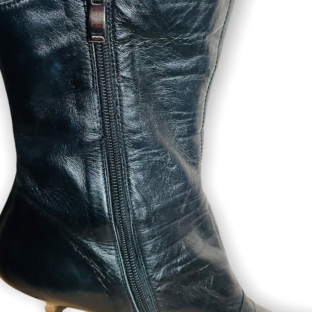 Dior authentic signature Black leather boots Point told heels 38 - Picture 6 of 10
